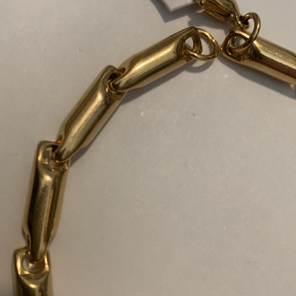 Stainless Steel Bracelet With Gold Wash - Picture 4 of 5